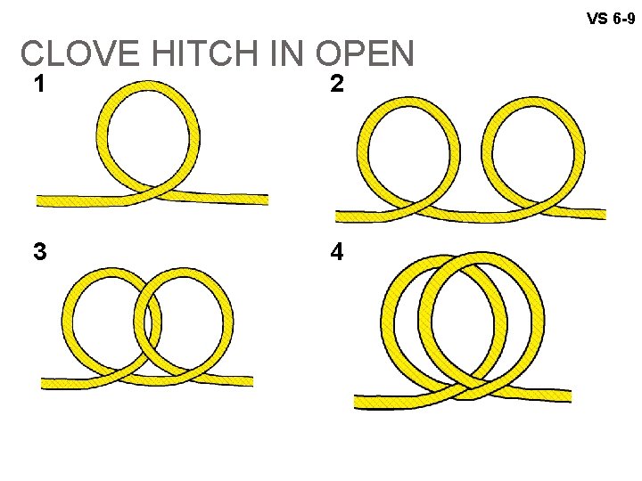 VS 6 -9 CLOVE HITCH IN OPEN 1 2 3 4 