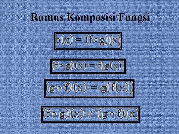 Rumus Komposisi Fungsi 