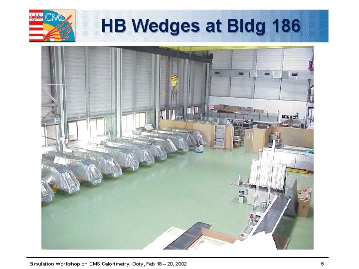 HB Wedges at Bldg 186 Simulation Workshop on CMS Calorimetry, Ooty, Feb 18 –