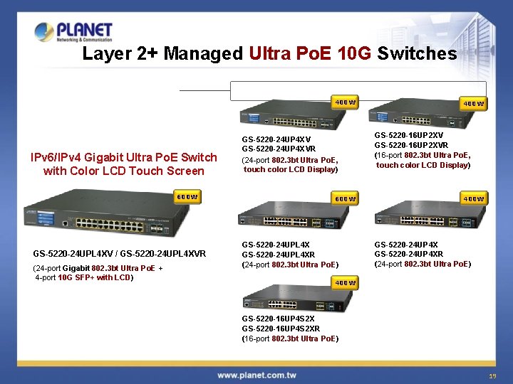 Layer 2+ Managed Ultra Po. E 10 G Switches 400 W IPv 6/IPv 4