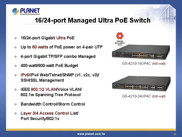 16/24 -port Managed Ultra Po. E Switch u 16/24 -port Gigabit Ultra Po. E