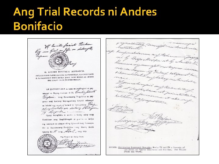 Ang Trial Records ni Andres Bonifacio 