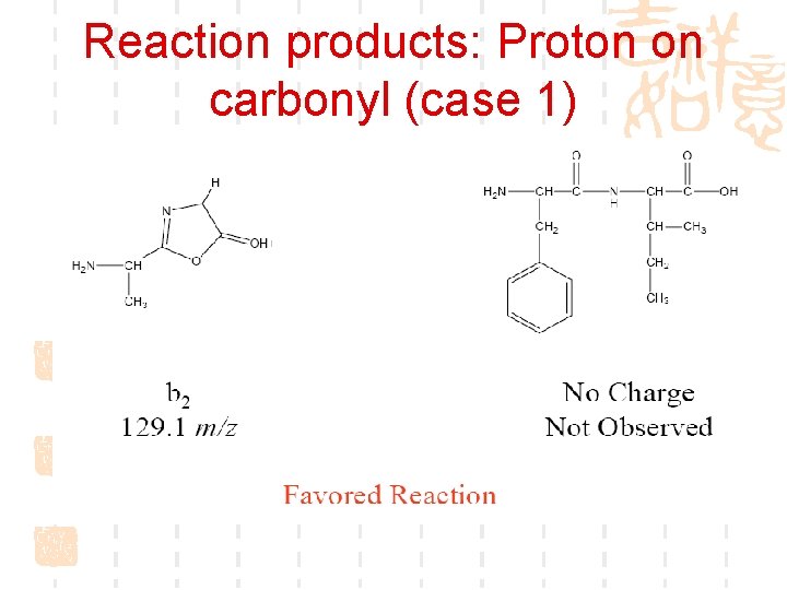 Reaction products: Proton on carbonyl (case 1) 
