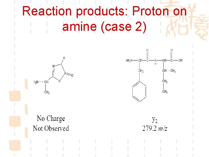 Reaction products: Proton on amine (case 2) 