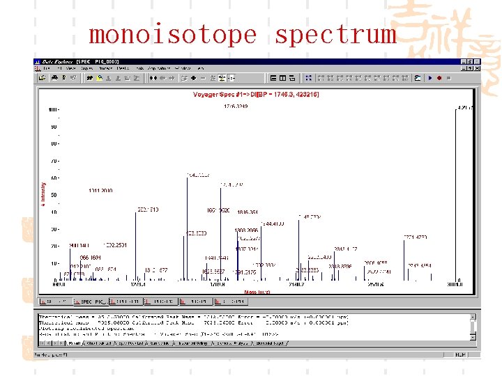 monoisotope spectrum 