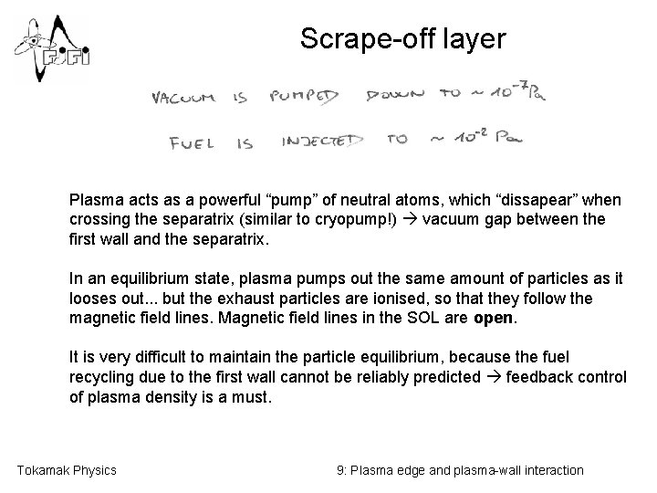 Scrape-off layer Plasma acts as a powerful “pump” of neutral atoms, which “dissapear” when