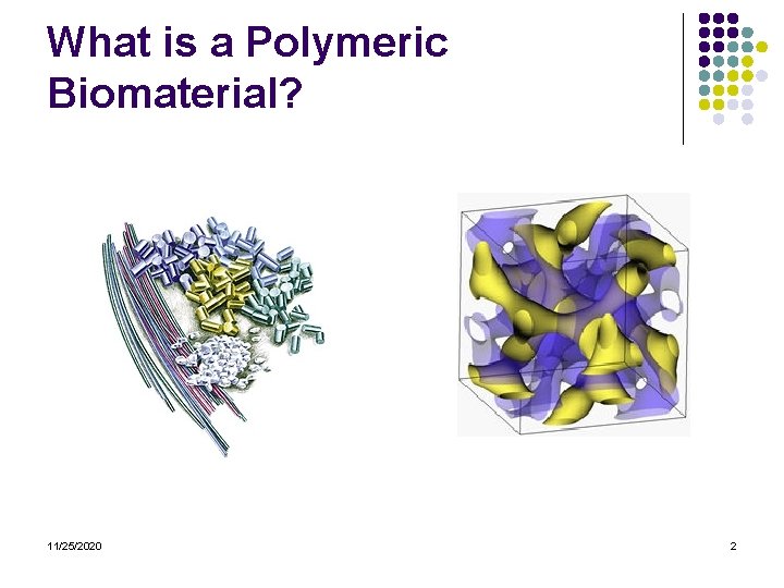 What is a Polymeric Biomaterial? 11/25/2020 2 