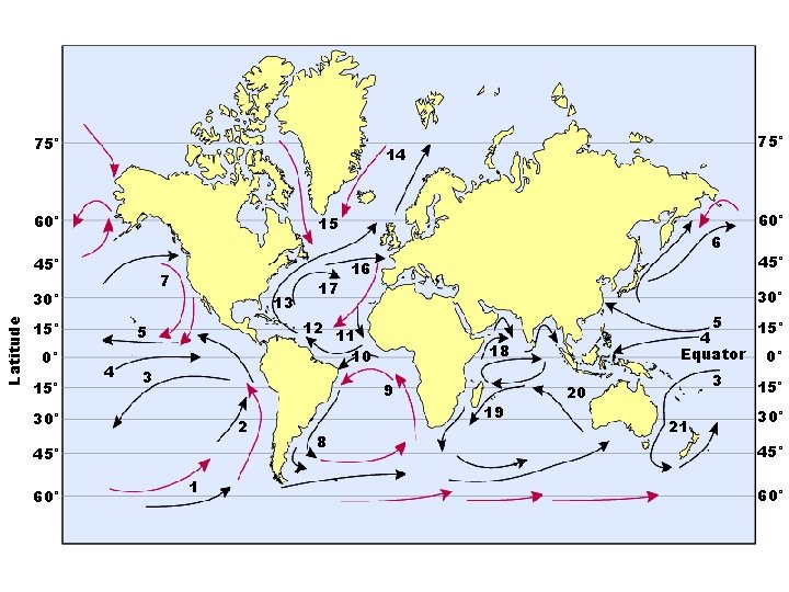 75° 60° 7 Latitude 30° 13 15° 4 17 6 16 3 5 45°