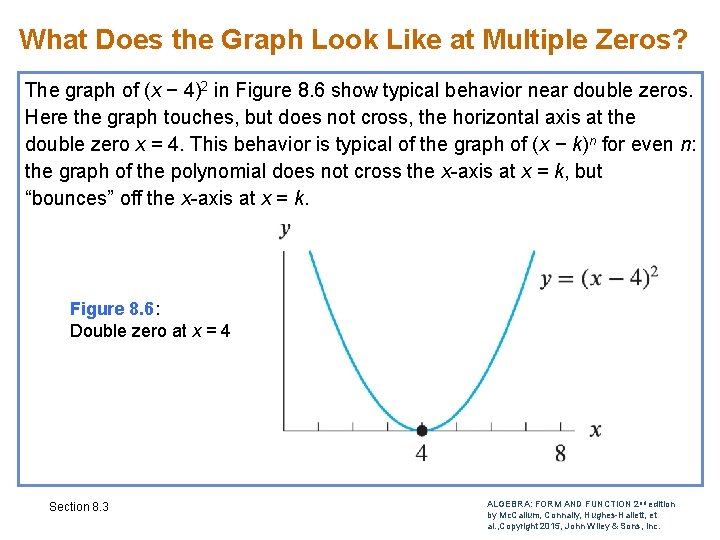 What Does the Graph Look Like at Multiple Zeros? The graph of (x − What Does the Graph Look Like at Multiple Zeros? The graph of (x −
