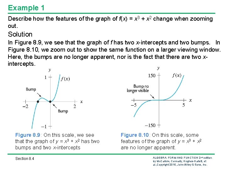 Example 1 Describe how the features of the graph of f(x) = x 3 Example 1 Describe how the features of the graph of f(x) = x 3