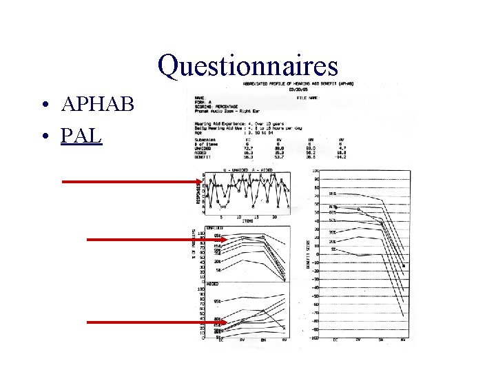 Questionnaires • APHAB • PAL 