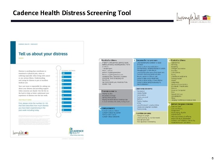 Cadence Health Distress Screening Tool 5 