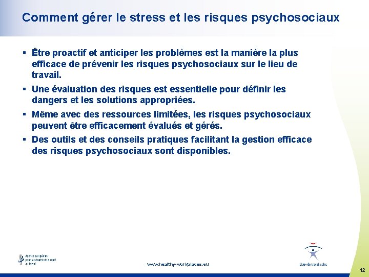 Comment gérer le stress et les risques psychosociaux § Être proactif et anticiper les