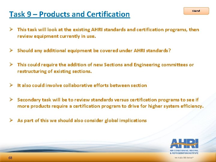 Task 9 – Products and Certification Shared Ø This task will look at the Task 9 – Products and Certification Shared Ø This task will look at the