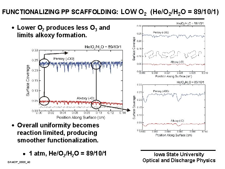 FUNCTIONALIZING PP SCAFFOLDING: LOW O 2 (He/O 2/H 2 O = 89/10/1) · Lower