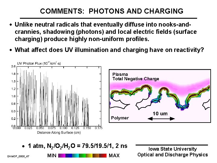 COMMENTS: PHOTONS AND CHARGING · Unlike neutral radicals that eventually diffuse into nooks-andcrannies, shadowing