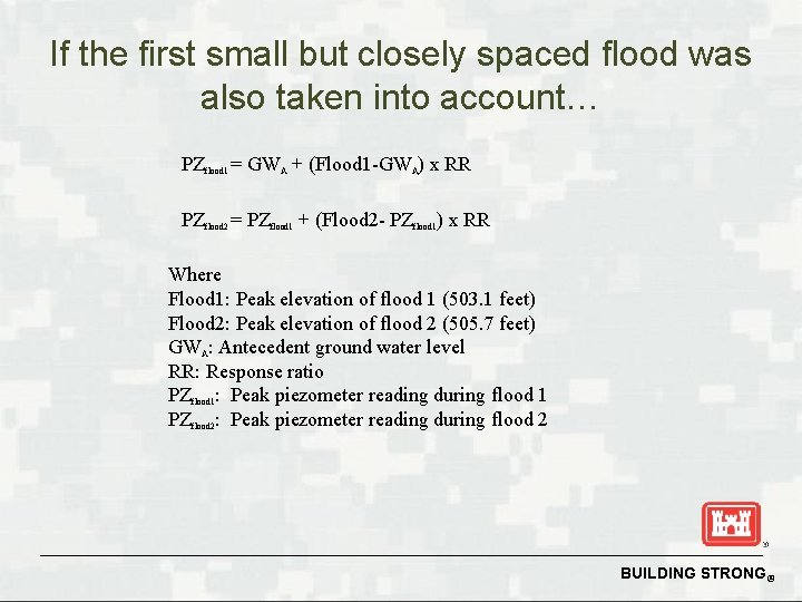 If the first small but closely spaced flood was also taken into account… PZflood If the first small but closely spaced flood was also taken into account… PZflood