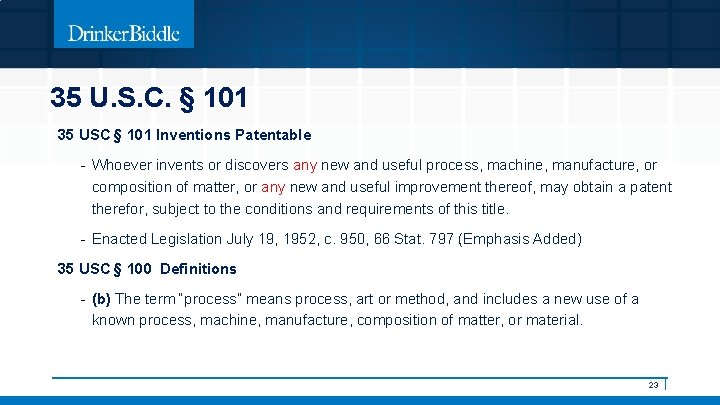 35 U. S. C. § 101 35 USC § 101 Inventions Patentable - Whoever