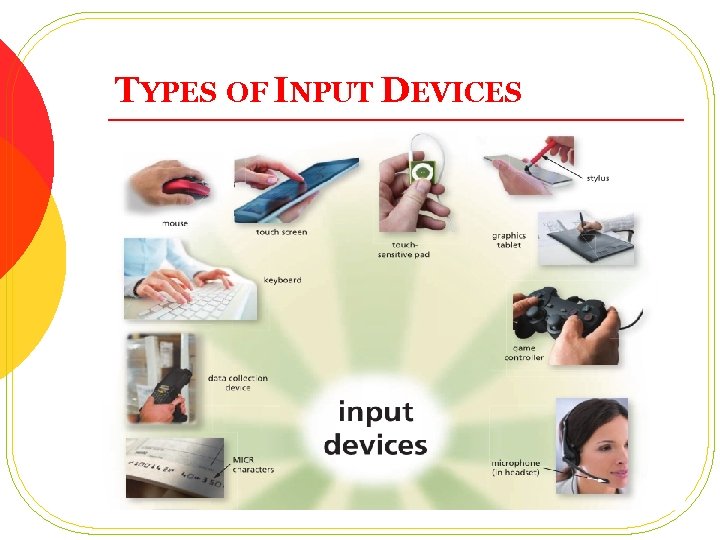 TYPES OF INPUT DEVICES 