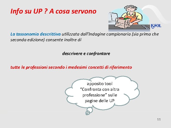 Info su UP ? A cosa servono La tassonomia descrittiva utilizzata dall’Indagine campionaria (sia