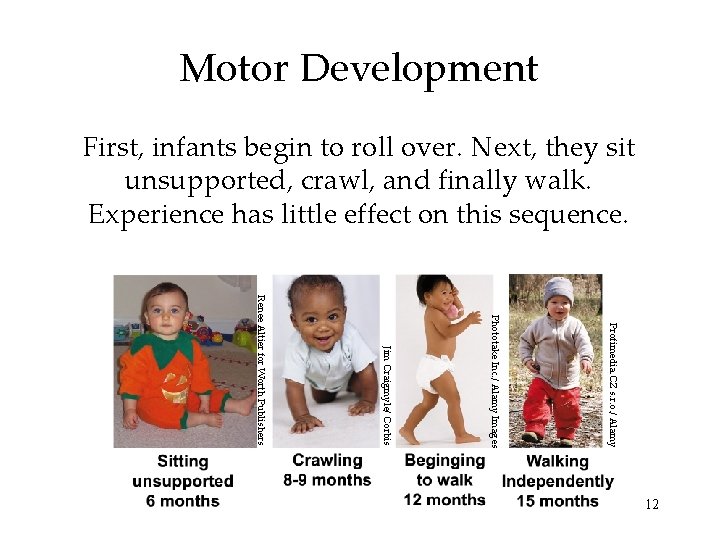 Motor Development First, infants begin to roll over. Next, they sit unsupported, crawl, and Motor Development First, infants begin to roll over. Next, they sit unsupported, crawl, and