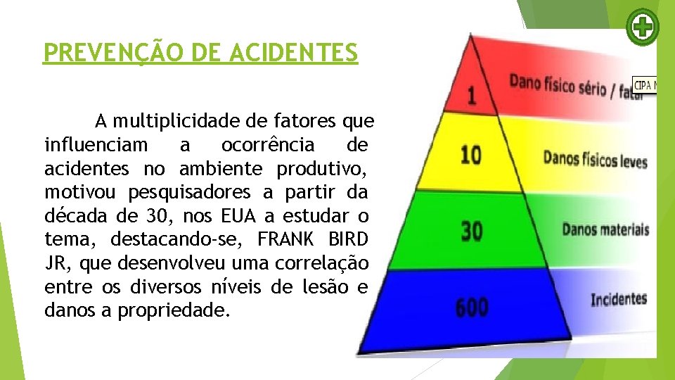 PREVENÇÃO DE ACIDENTES A multiplicidade de fatores que influenciam a ocorrência de acidentes no