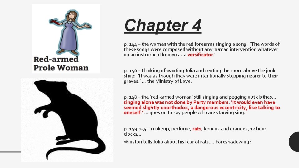 Chapter 4 p. 144 – the woman with the red forearms singing a song: Chapter 4 p. 144 – the woman with the red forearms singing a song: