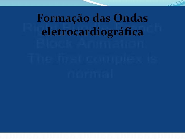 Formação das Ondas Formação das ondas eletrocardiográfica 