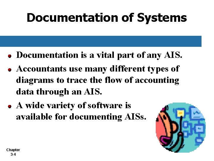 Documentation of Systems Documentation is a vital part of any AIS. Accountants use many Documentation of Systems Documentation is a vital part of any AIS. Accountants use many