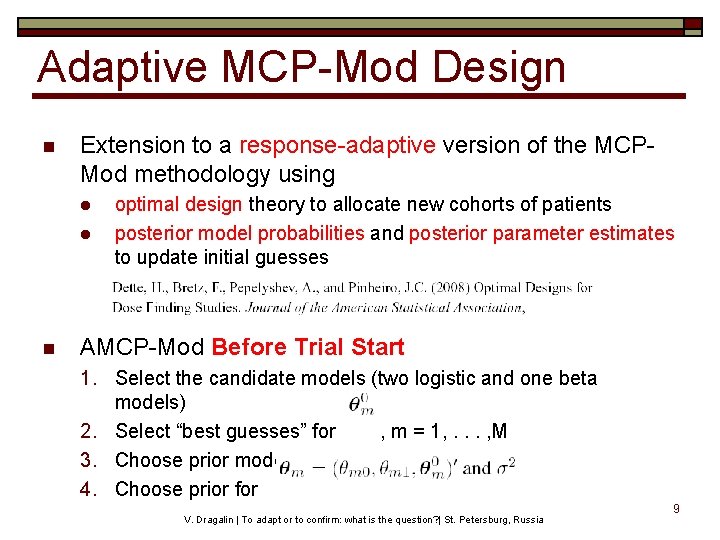 To Adapt Or To Confirm What Is The