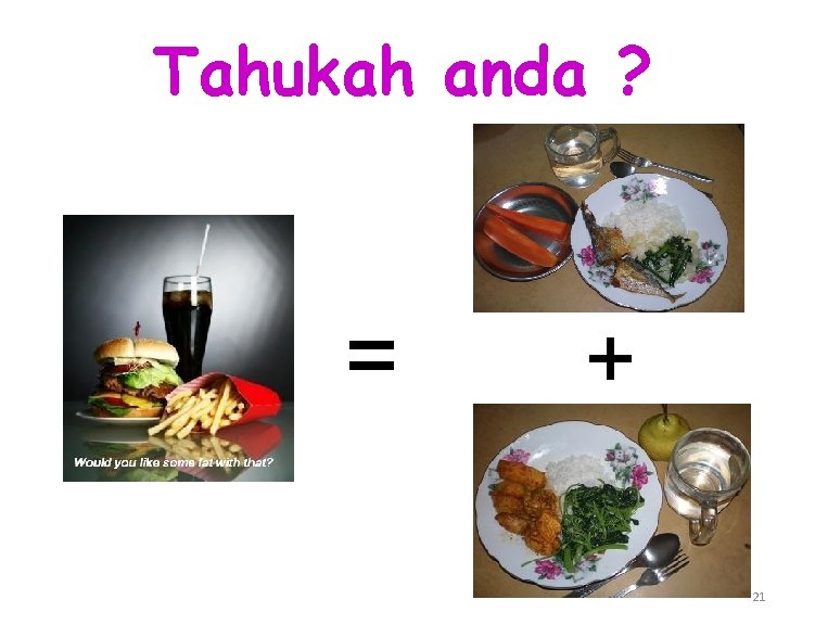Tahukah anda ? = + 21 