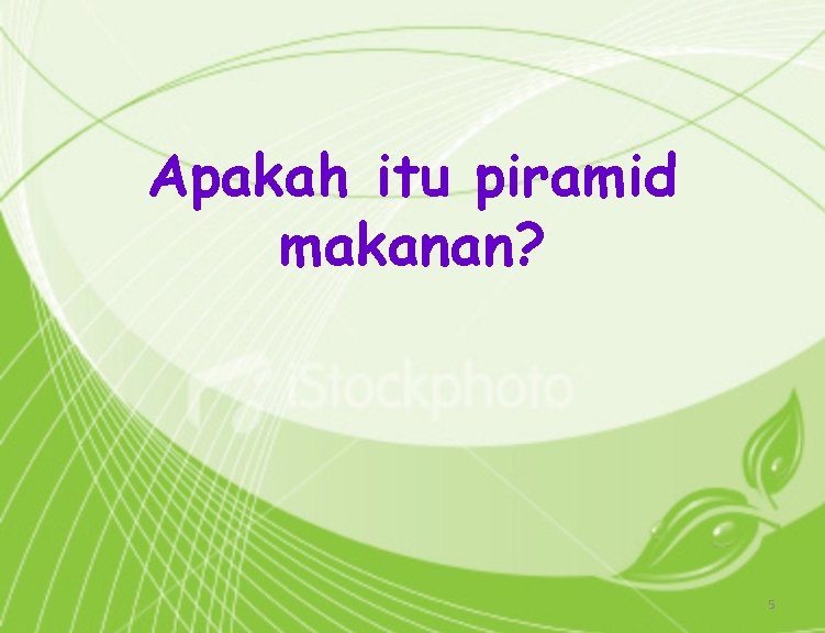 Apakah itu piramid makanan? 5 