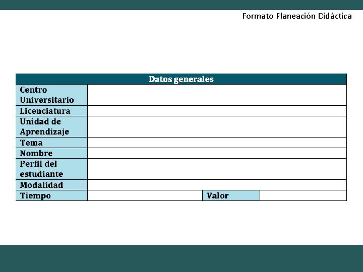 Formato Planeación Didáctica 