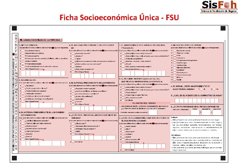 Ficha Socioeconómica Única - FSU 