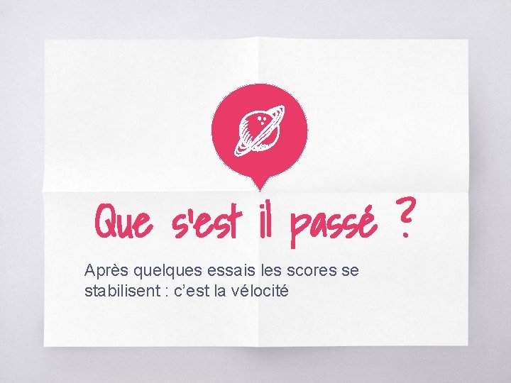 Que s’est il passé ? Après quelques essais les scores se stabilisent : c’est