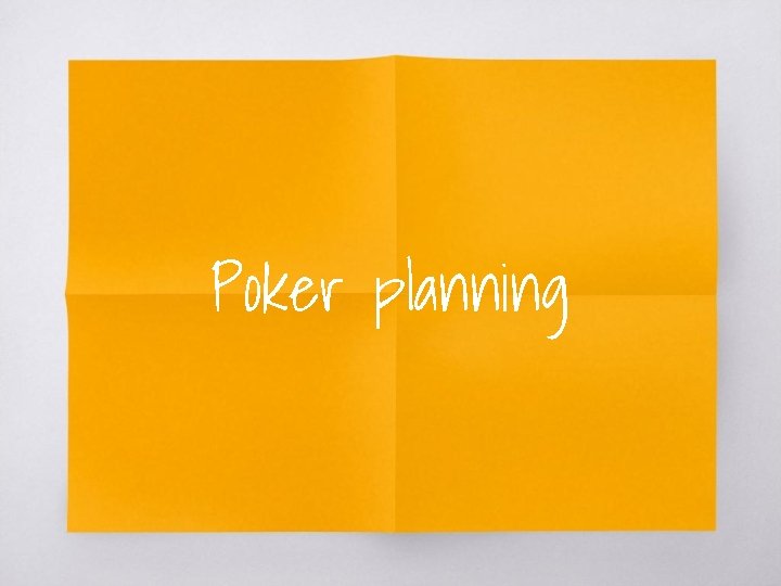 Poker planning 