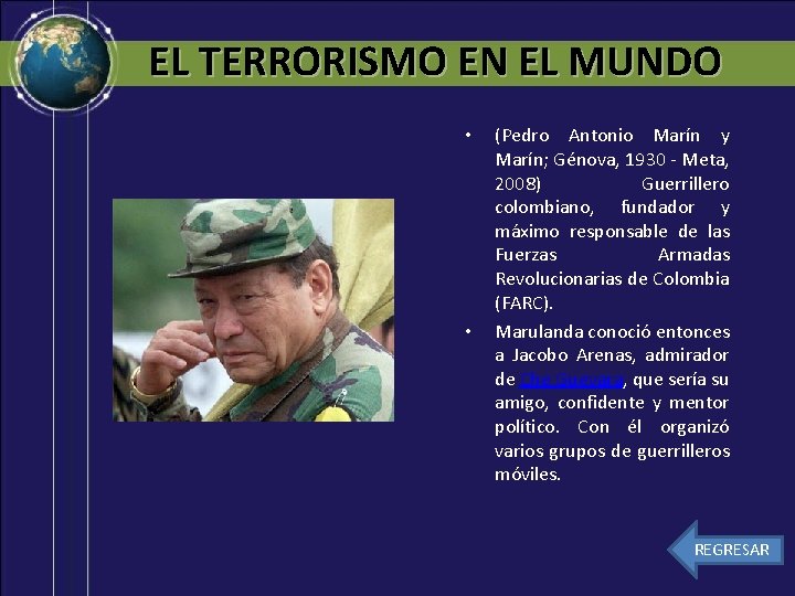 EL TERRORISMO EN EL MUNDO • • (Pedro Antonio Marín y Marín; Génova, 1930