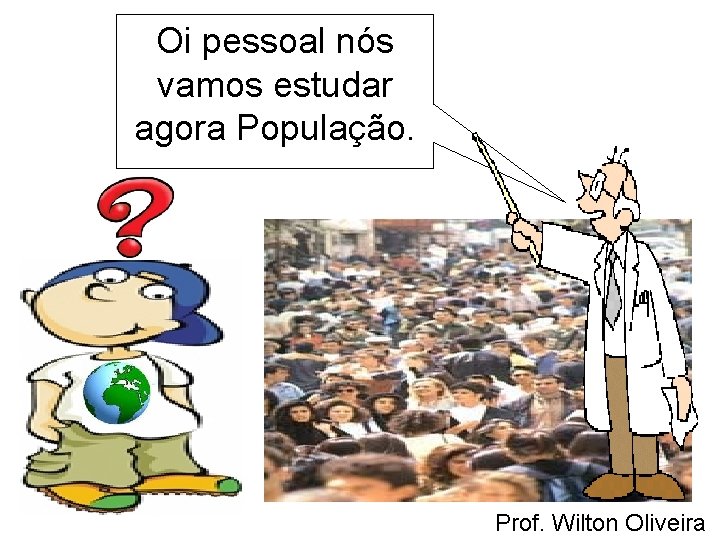 Oi pessoal nós vamos estudar agora População. Prof. Wilton Oliveira 