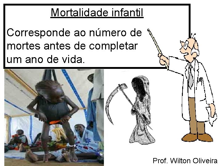 Mortalidade infantil Corresponde ao número de mortes antes de completar um ano de vida.