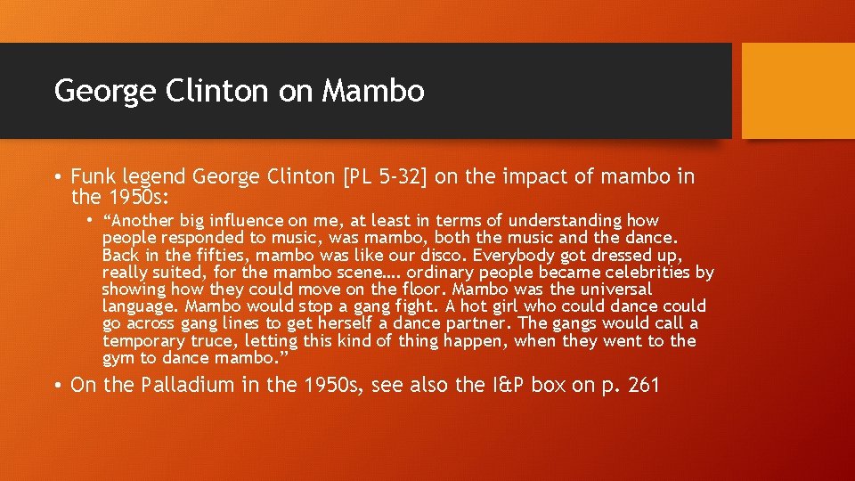 George Clinton on Mambo • Funk legend George Clinton [PL 5 -32] on the