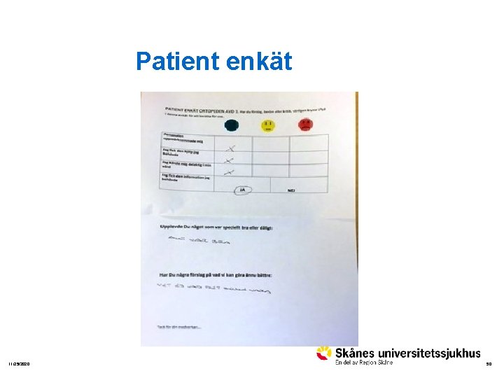  Patient enkät 11/25/2020 50 