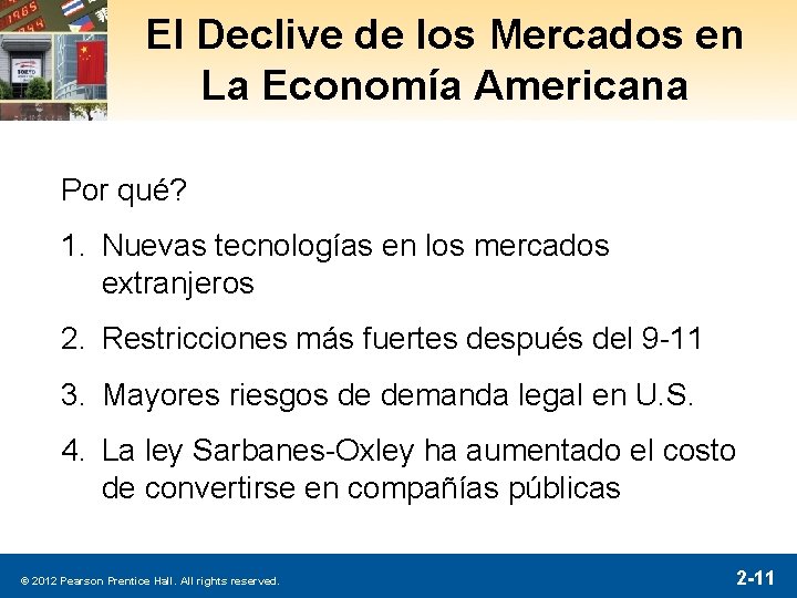 El Declive de los Mercados en La Economía Americana Por qué? 1. Nuevas tecnologías