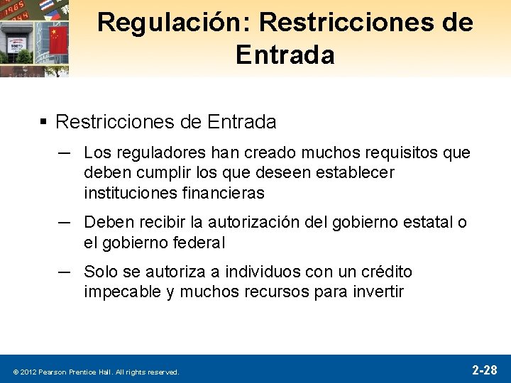 Regulación: Restricciones de Entrada § Restricciones de Entrada ─ Los reguladores han creado muchos