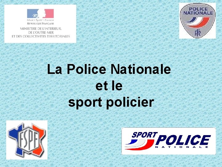 La Police Nationale et le sport policier 