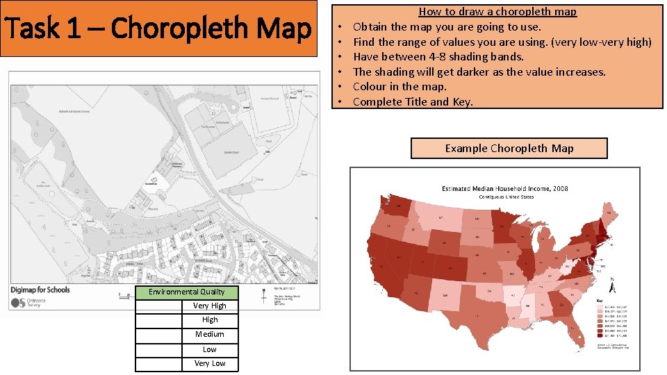 Task 1 – Choropleth Map • • • How to draw a choropleth map