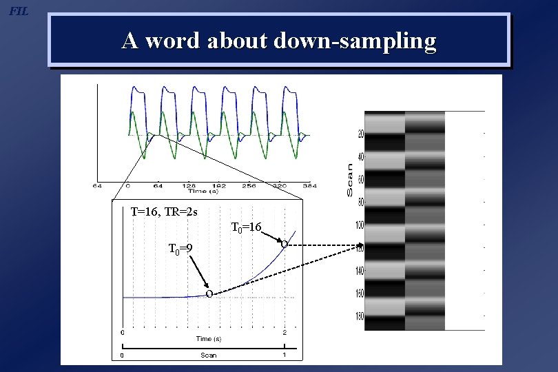 FIL A word about down-sampling T=16, TR=2 s T 0=16 T 0=9 o o