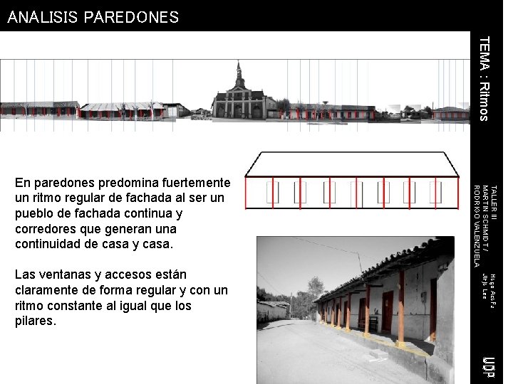 ANALISIS PAREDONES TEMA : Ritmos Las ventanas y accesos están claramente de forma regular