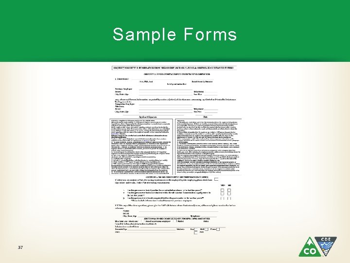 Sample Forms 37 