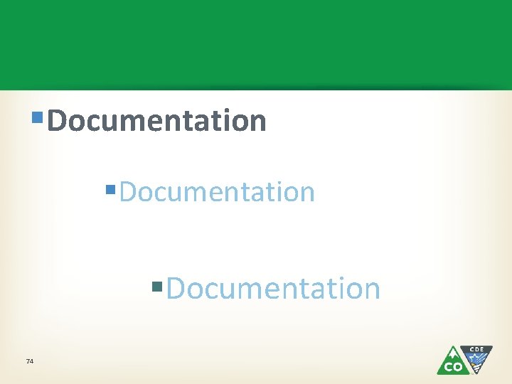 §Documentation 74 