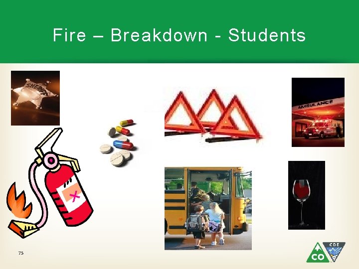 Fire – Breakdown - Students 75 